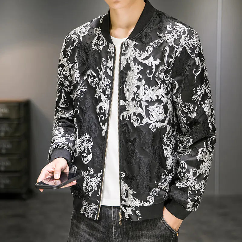 Men's Jacquard Embroidered Autumn Jacket Fashion Wear