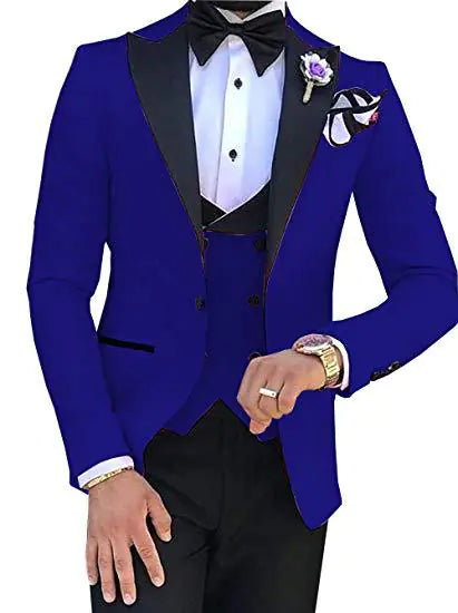 Men's Slim Fit 3-Piece Suit for Weddings and Events