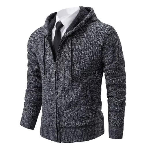 Men's Solid Color Stand Collar Zip-Up Jacket