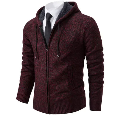 Men's Solid Color Stand Collar Zip-Up Jacket