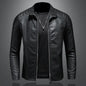 Men's Motorcycle Slim Streetwear PU Leather Jacket