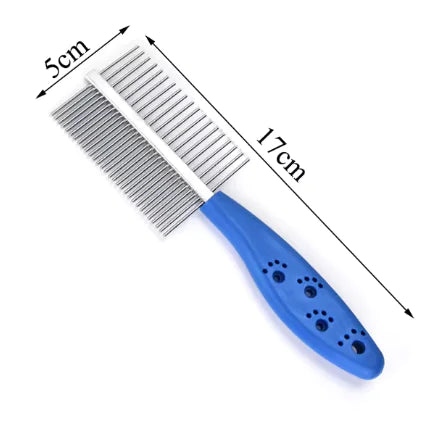 Dual-Sided Stainless Steel Pet Hair Remover Brush (One)