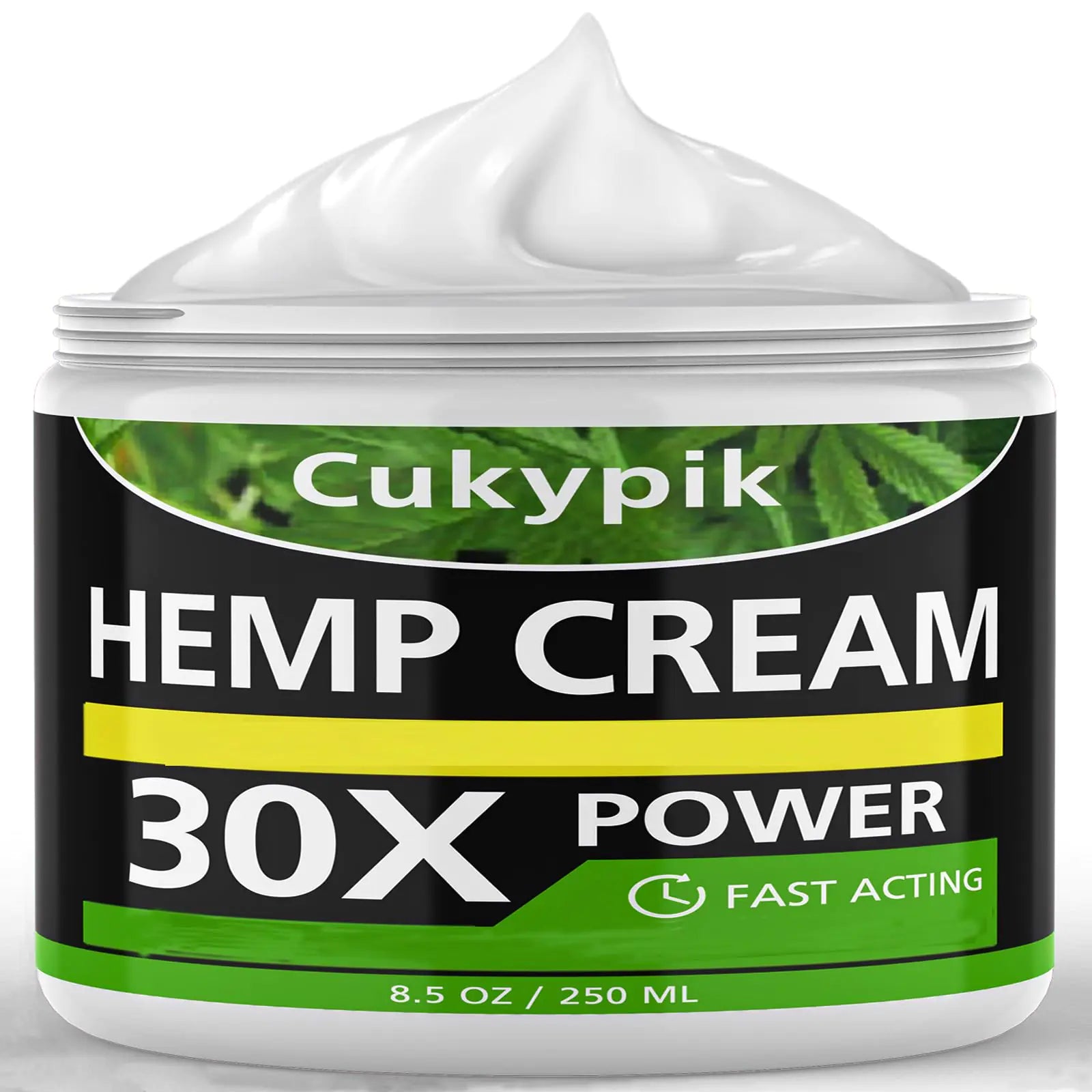 cukypik Hemp Cream Maximum Strength 8.5oz - Hemp Oil & Arnica Cream for Shoulder Hip Neck Knee & Back，All Natural Cream - Instant Menthol cream