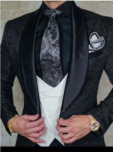 Men's Summer Business Casual Three-Piece Suit Set