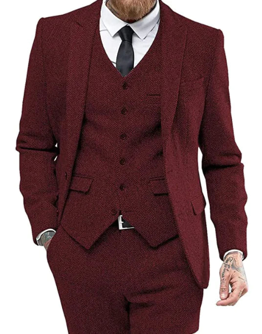 Men's Suit 3-Piece Set for Business and Weddings