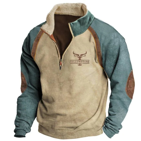 Men's Half-Zip Graphic Fleece Pullover