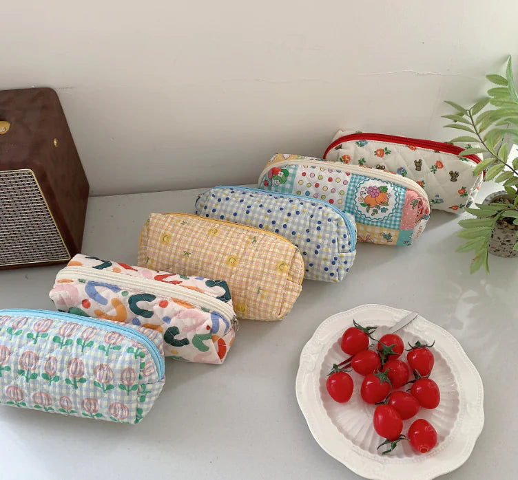 Kawaii Floral Travel Cosmetic Lipstick Coin Purse Bag