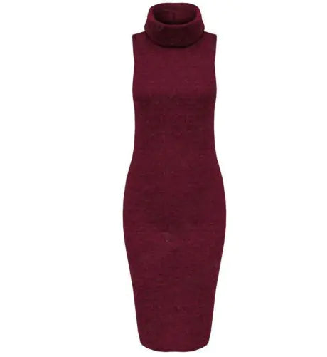 Sleeveless Knit Bodycon Pencil Dress